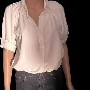 NWOT MAX STUDIO SHORT PUFF SLEEVE BLOUSE SZ MED